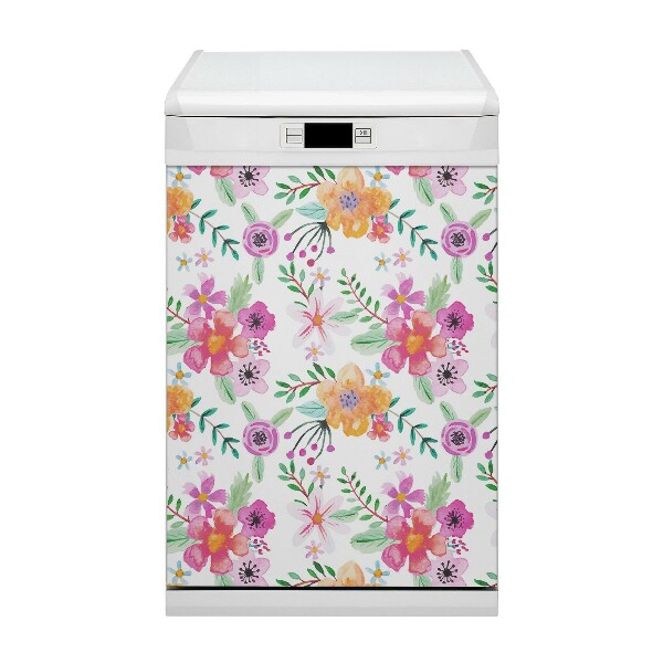 Decorative dishwasher magnet Flower drawing