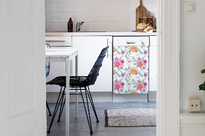 Decorative dishwasher magnet Flower drawing