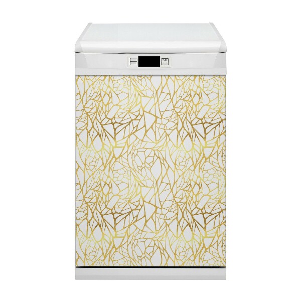 Magnetic dishwasher cover Golden ornament