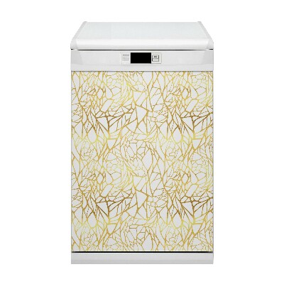 Magnetic dishwasher cover Golden ornament