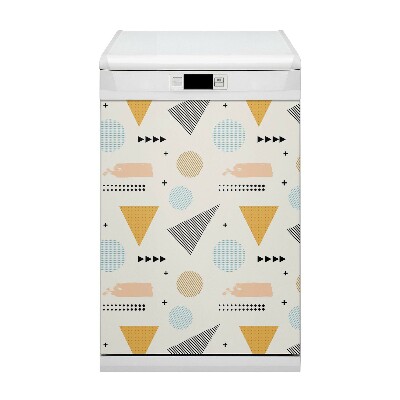 Magnetic dishwasher cover Colorful shape