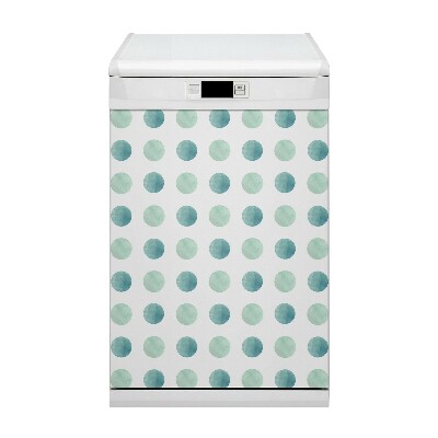 Magnetic dishwasher cover Green dots