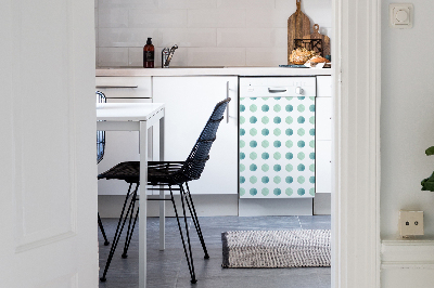 Magnetic dishwasher cover Green dots