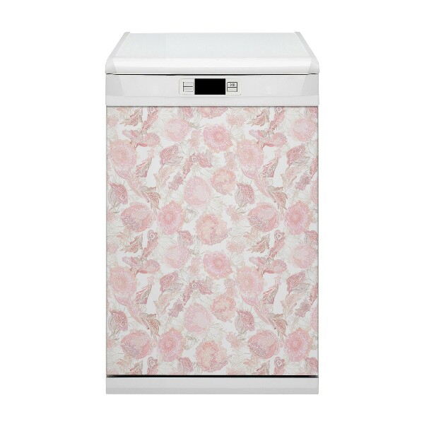 Dishwasher cover magnet Floral pattern