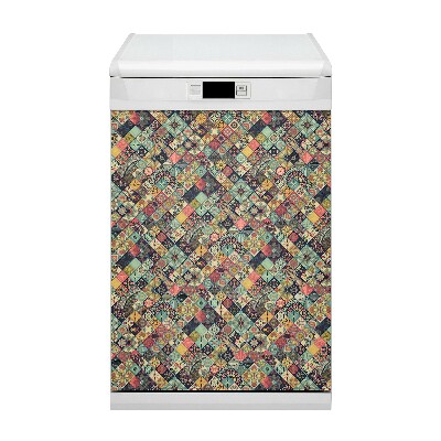 Magnetic dishwasher cover Ethnic mosaic