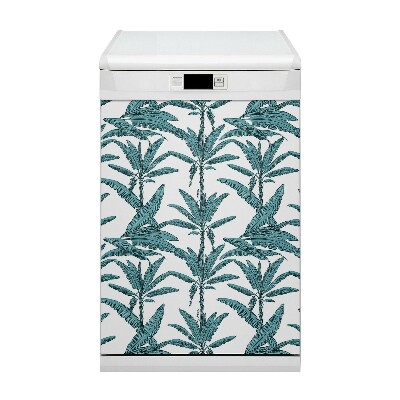 Magnetic dishwasher cover Palm branches