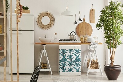 Magnetic dishwasher cover Palm branches