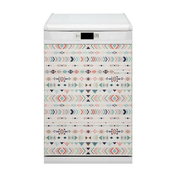 Magnetic dishwasher cover Ethnic pattern