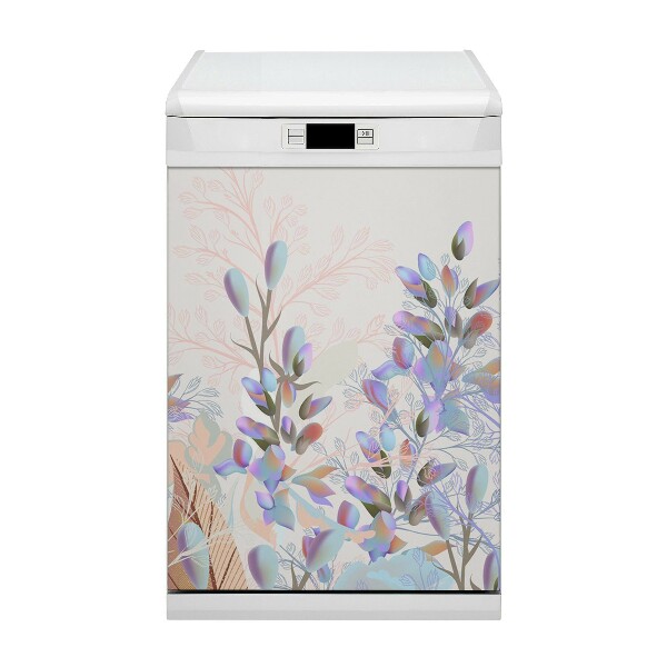 Dishwasher cover magnet Pastel leaves