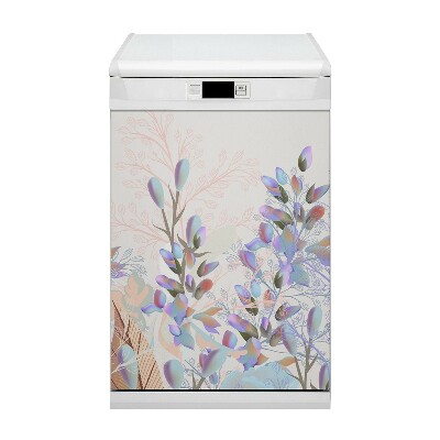 Dishwasher cover magnet Pastel leaves