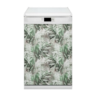 Magnetic dishwasher cover Leaves from the tropics