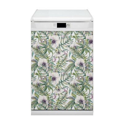 Dishwasher cover White flowers