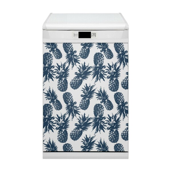 Dishwasher cover Gray pineapples