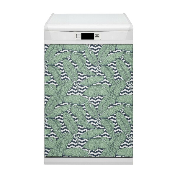 Dishwasher cover magnet Tropical leaves