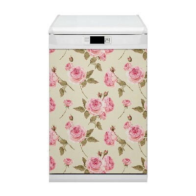 Dishwasher cover magnet English roses