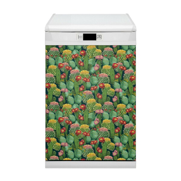 Magnetic dishwasher cover Flowering cacti