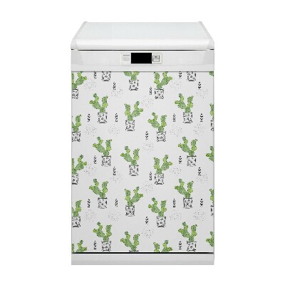 Dishwasher cover magnet Green cacti