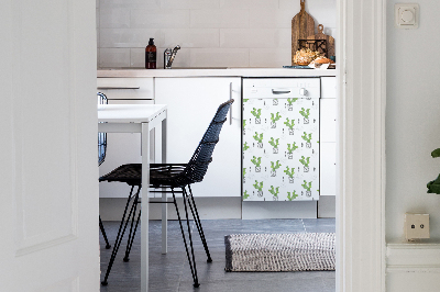 Dishwasher cover magnet Green cacti