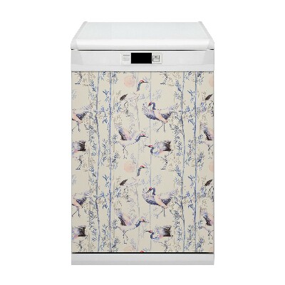 Decorative dishwasher magnet Cranes dance