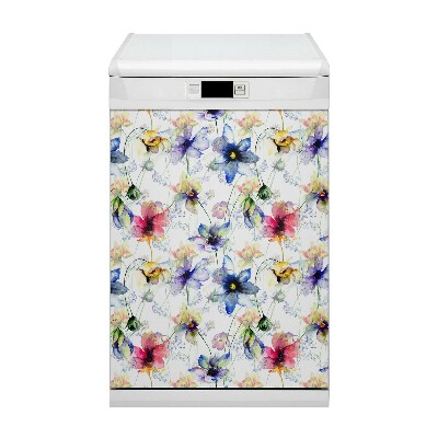 Magnetic dishwasher cover Field flowers