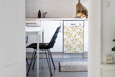 Magnetic dishwasher cover Branches with leaves