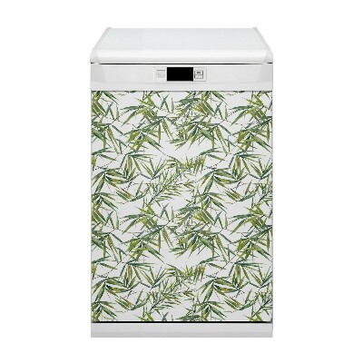 Dishwasher cover magnet Exotic leaves