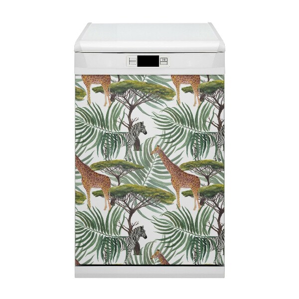 Dishwasher cover magnet Savanna animals