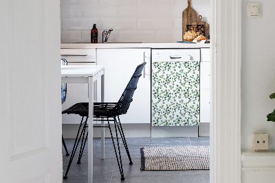 Magnetic dishwasher cover Branches with leaves