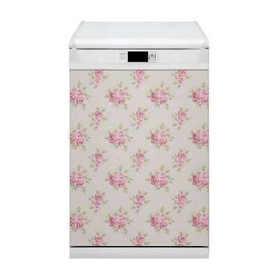 Magnetic dishwasher cover English roses