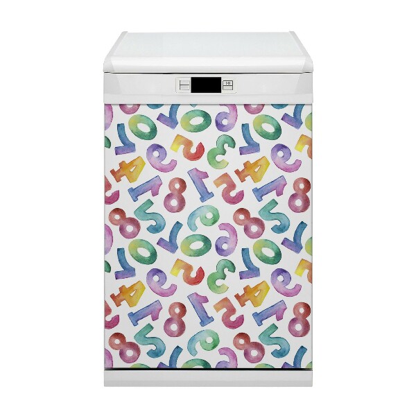 Dishwasher cover Colorful letters