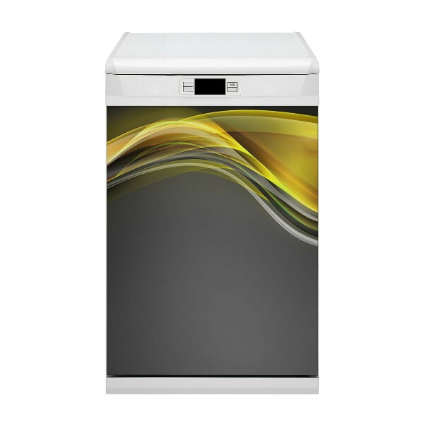 Magnetic dishwasher cover Yellow abstraction