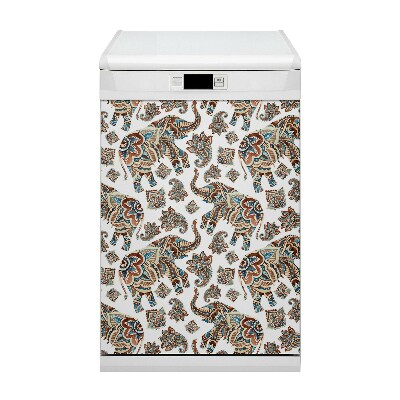 Magnetic dishwasher cover Elephants