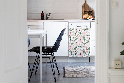 Dishwasher cover magnet Flowers