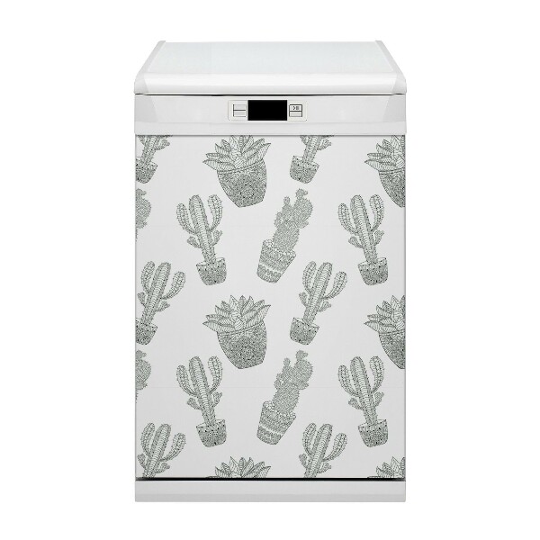 Magnetic dishwasher cover Mexican cacti