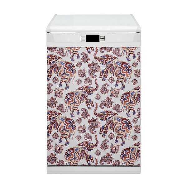 Dishwasher cover magnet Paisley Elephant