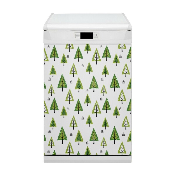 Dishwasher cover magnet Triangular trees