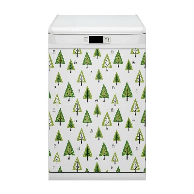 Dishwasher cover magnet Triangular trees