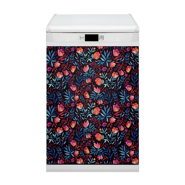 Dishwasher cover magnet Floral pattern