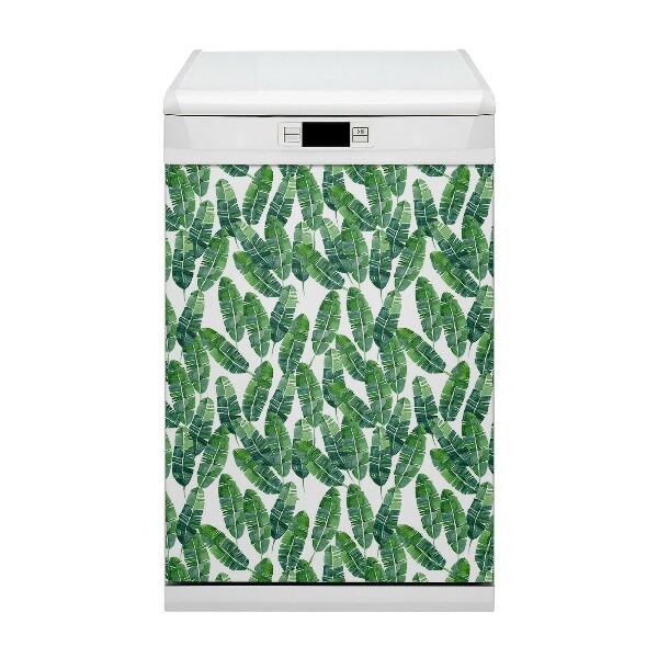 Dishwasher cover magnet Exotic leaves