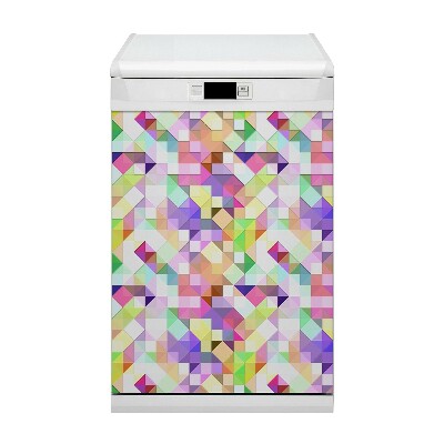 Magnetic dishwasher cover Colorful mosaic