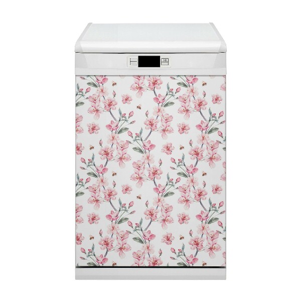 Dishwasher cover magnet Subtle flowers