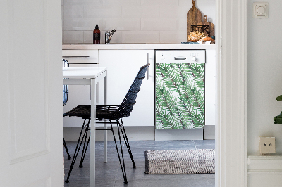 Magnetic dishwasher cover Palm leaves