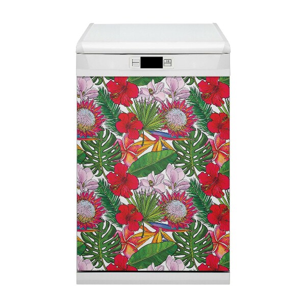 Dishwasher cover Colorful flowers