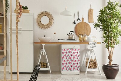 Magnetic dishwasher cover Feathers and dots