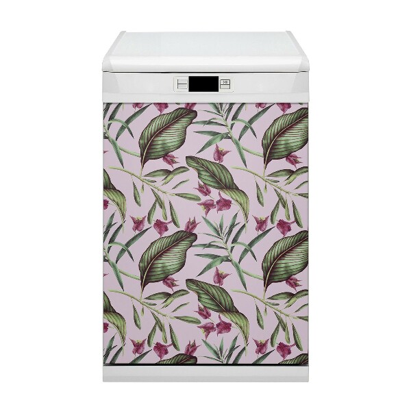 Decorative dishwasher magnet Pink flowers