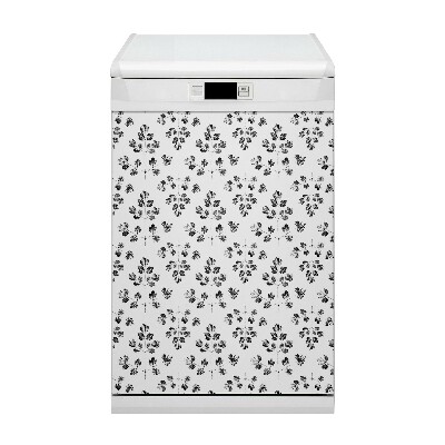 Decorative dishwasher magnet Black and white pattern