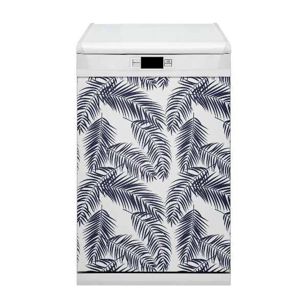 Magnetic dishwasher cover Tropical palm