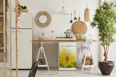 Magnetic dishwasher cover Sunflowers