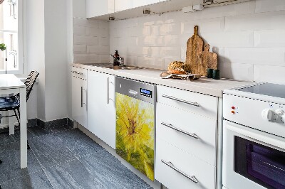 Magnetic dishwasher cover Sunflowers