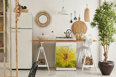 Magnetic dishwasher cover Sunflowers